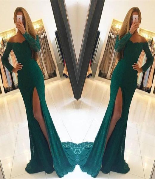 dark green lace long sleeves side slit elegant offtheshoulder prom dresses evening party gowns custom made 20181910282, Black
dark green lace long sleeves side slit elegant offtheshoulder prom dresses evening party gowns custom made 20181910282, Black