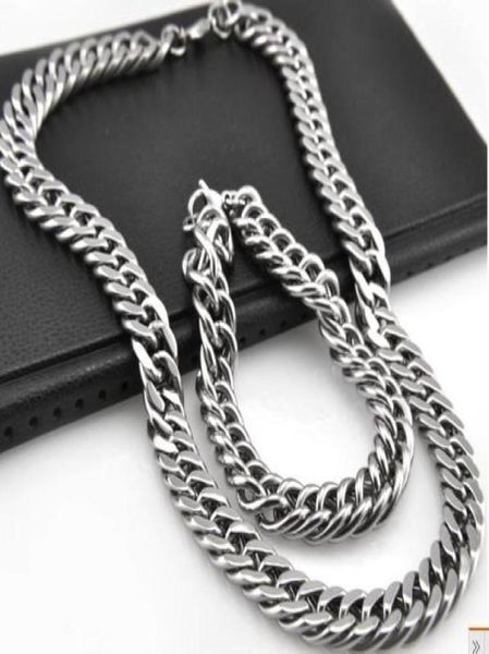 great 10mm double link chain necklace amp bracelet 316l stainless steel jewelry set for cool mens set jewelry3030432, Silver
great 10mm double link chain necklace amp bracelet 316l stainless steel jewelry set for cool mens set jewelry3030432, Silver