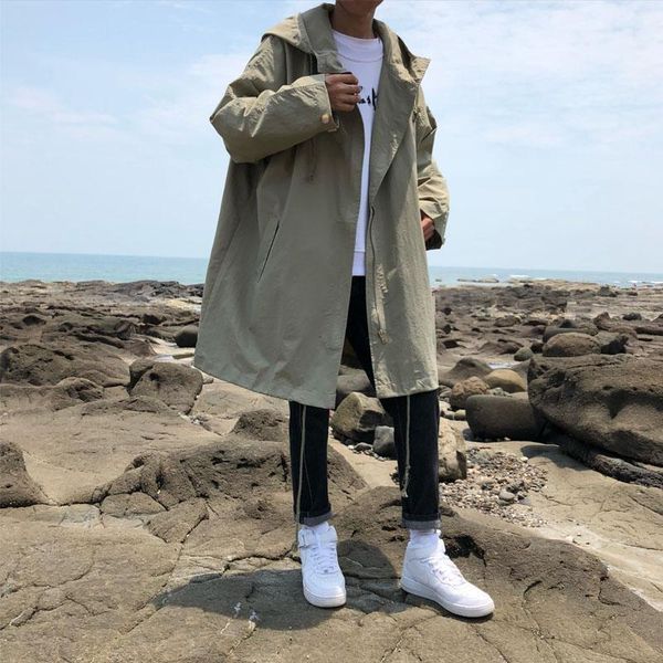 men's trench coats 2023 autumn spring long coat men loose casual singlebreasted overcoat male fashion h33 230804, Tan;black
men's trench coats 2023 autumn spring long coat men loose casual singlebreasted overcoat male fashion h33 230804, Tan;black