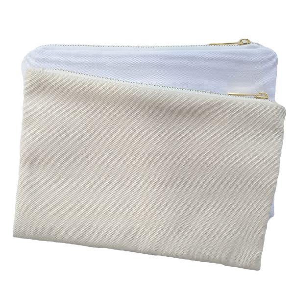 12oz white/cream poly canvas makeup bag for sublimation print 7x10in blank poly cosmetic bag with gold zip
12oz white/cream poly canvas makeup bag for sublimation print 7x10in blank poly cosmetic bag with gold zip