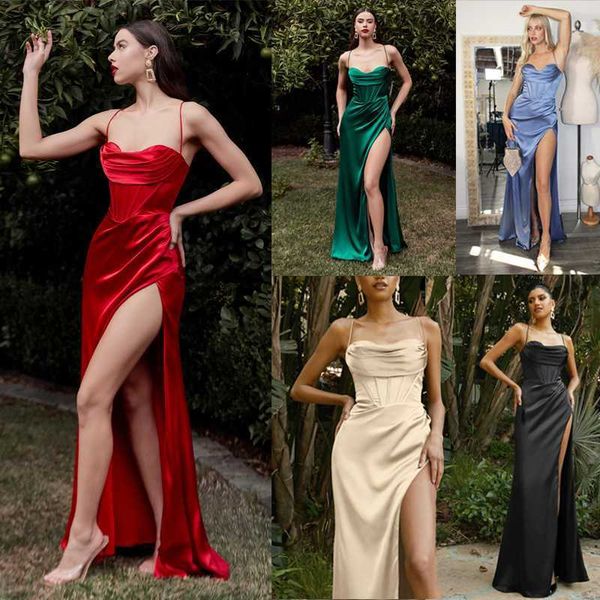 basic casual dresses women fashion satin cocktail dress spaghetti sleeveless backless maxi party dress high split nightclub dress vestido hk, Black;gray
basic casual dresses women fashion satin cocktail dress spaghetti sleeveless backless maxi party dress high split nightclub dress vestido hk, Black;gray