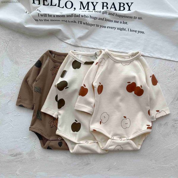 new autumn ins boy girl infant casual leaves print long sleeves bodysuit baby fashion apple simple cotton onesie newborn clothes l230712, Blue
new autumn ins boy girl infant casual leaves print long sleeves bodysuit baby fashion apple simple cotton onesie newborn clothes l230712, Blue