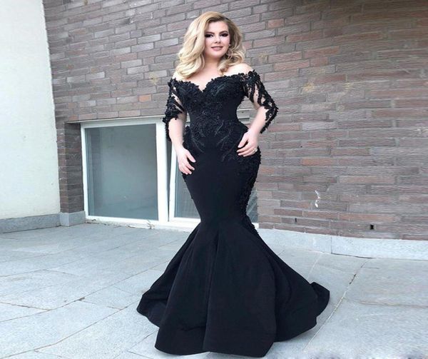 black mermaid long sleeve mermaid evening dresses beaded saudi arabic sheer neck satin evening gown sweep train prom dress7407743, Black;red
black mermaid long sleeve mermaid evening dresses beaded saudi arabic sheer neck satin evening gown sweep train prom dress7407743, Black;red