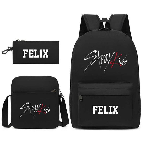 stray kids combination fang can same shoulder backpack waterproof backpack student large capacity three piece set 230815
stray kids combination fang can same shoulder backpack waterproof backpack student large capacity three piece set 230815