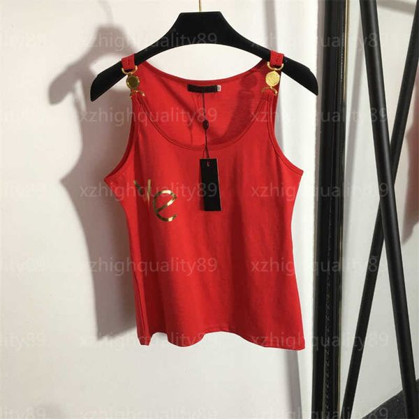 womens t-shirt vest r fashion camisole medusa hardware buttons foiled letter print camisole tank cool comfort summer outfits women designer, White
womens t-shirt vest r fashion camisole medusa hardware buttons foiled letter print camisole tank cool comfort summer outfits women designer, White