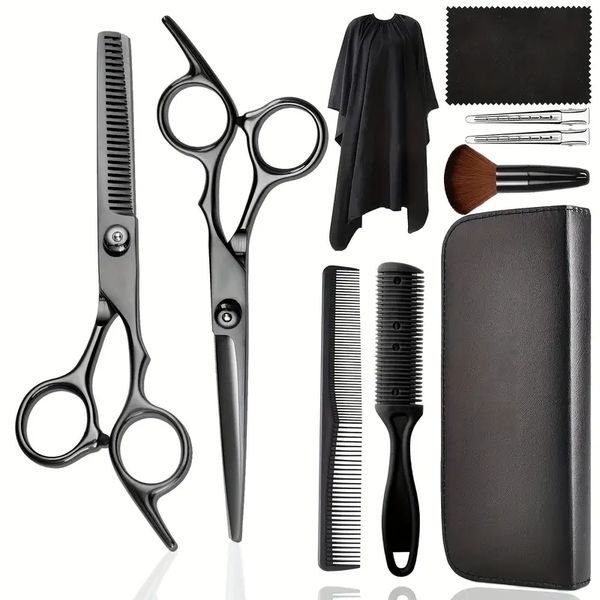 hair cutting scissors kits, stainless steel hairdressing shears set professional thinning scissors for barber/salon/home/men/women/kids/adul
hair cutting scissors kits, stainless steel hairdressing shears set professional thinning scissors for barber/salon/home/men/women/kids/adul