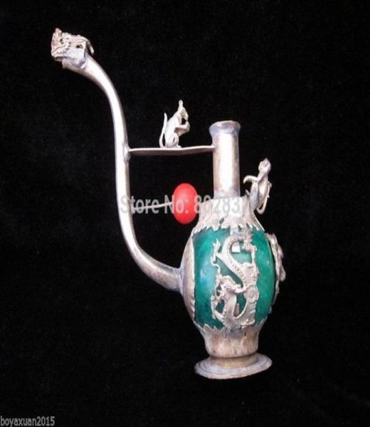 whole chinese old handmade green red jade tibet silver dragon pipe leading statue228m6766287, Black;white
whole chinese old handmade green red jade tibet silver dragon pipe leading statue228m6766287, Black;white