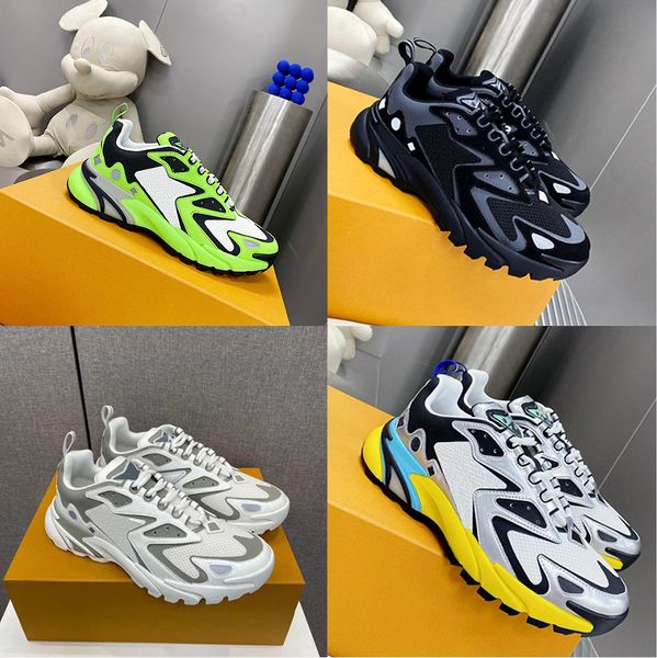 designer sneakers runner tatic shoes men sneaker retro mesh calfskin trainers outdoor splicing styling shoess with box, Black
designer sneakers runner tatic shoes men sneaker retro mesh calfskin trainers outdoor splicing styling shoess with box, Black