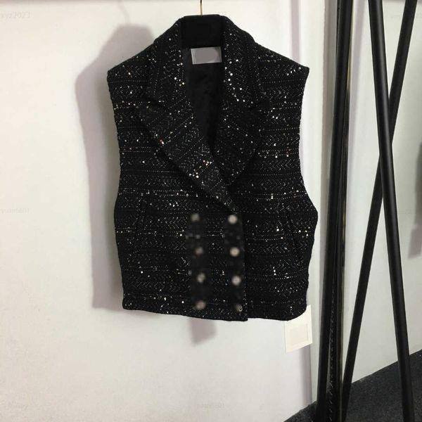 designer women clothing girl knitted vest fashion sequin embroidered tweed jacket size s- sleeveless coat aug03, Black;white
designer women clothing girl knitted vest fashion sequin embroidered tweed jacket size s- sleeveless coat aug03, Black;white