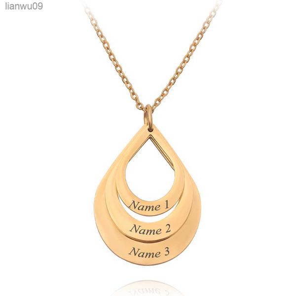 personalized family necklaces customized engraved 3 names water drop pendant stainless steel necklace jewelry gift for mom l230704, Silver
personalized family necklaces customized engraved 3 names water drop pendant stainless steel necklace jewelry gift for mom l230704, Silver