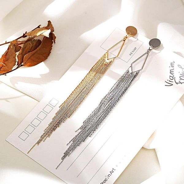 long tassel earrings feminine stud earrings korean personality all matching earrings simple earrings net red fairy earrings, Silver
long tassel earrings feminine stud earrings korean personality all matching earrings simple earrings net red fairy earrings, Silver