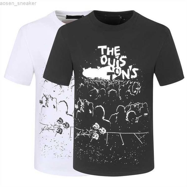 2023 selling men women personalized new versatile t-shirt music party letter gradient printing short sleeve, White;black
2023 selling men women personalized new versatile t-shirt music party letter gradient printing short sleeve, White;black