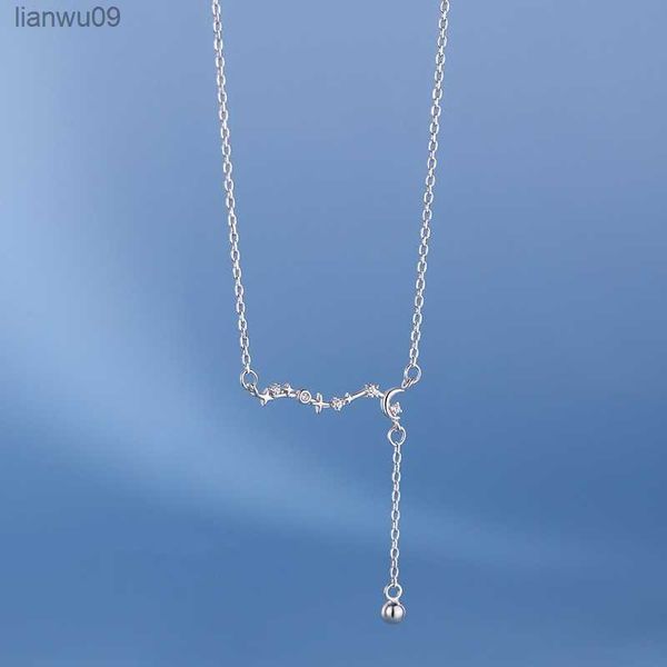 fashion lady 925 sterling silver necklace female birthday gift exquisite star moon bell pendant necklace for women jewelry l230704
fashion lady 925 sterling silver necklace female birthday gift exquisite star moon bell pendant necklace for women jewelry l230704