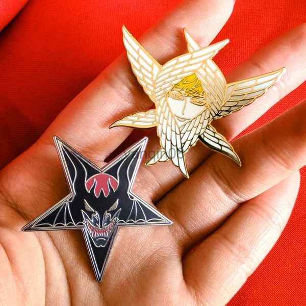 pins brooches creative cartoon devilman and angel enamel pin diy badge cute avatar brooch backpack lapel collar pins jewelry fans gift hkd23, Gray
pins brooches creative cartoon devilman and angel enamel pin diy badge cute avatar brooch backpack lapel collar pins jewelry fans gift hkd23, Gray