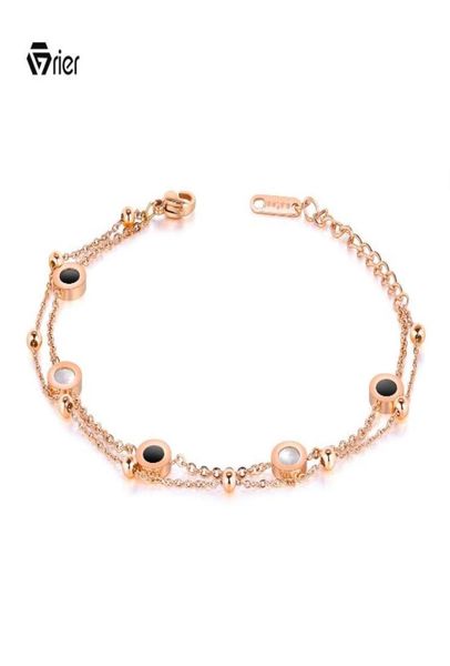 grier double black and white shell bracelets for women girls rose gold link titanium steel bracelet jewelry link chain7696567
grier double black and white shell bracelets for women girls rose gold link titanium steel bracelet jewelry link chain7696567