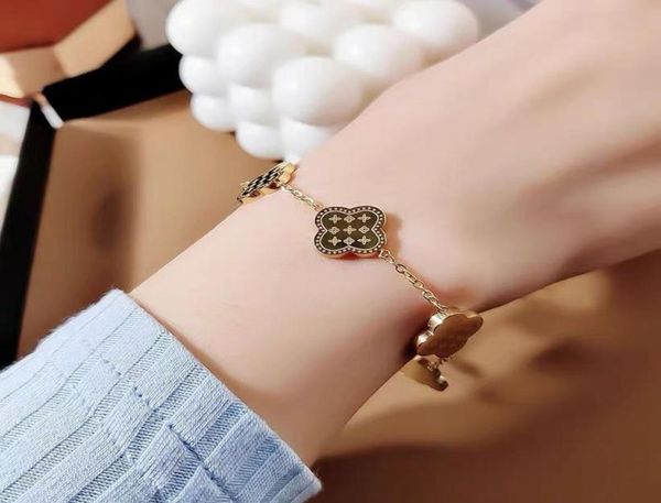 popular clover charm bracelet gold plated titanium steel necklace earring for women gift1868661, Golden;silver
popular clover charm bracelet gold plated titanium steel necklace earring for women gift1868661, Golden;silver