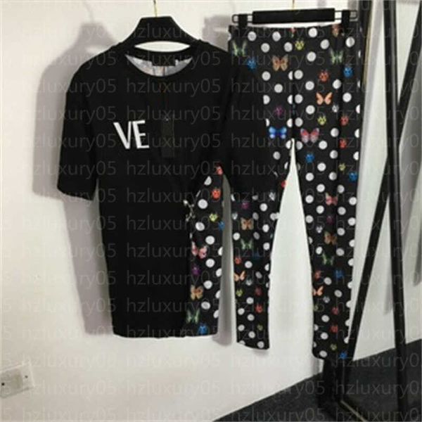 womens t-shirt pants two piece set designer tracksuits butterfly beetle polka dot printed short sleeve tee skinny bottoms pant women trouser, White
womens t-shirt pants two piece set designer tracksuits butterfly beetle polka dot printed short sleeve tee skinny bottoms pant women trouser, White