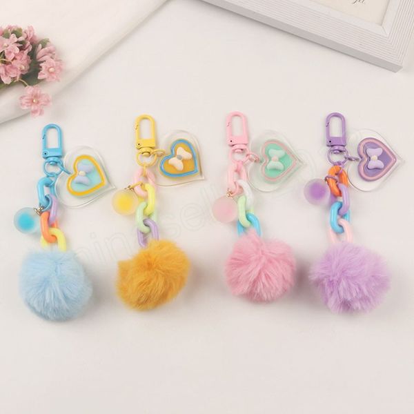 fashion fluffy pompom keychain cute chain ball keyring colorful heart tag ornaments mobile phone case pendant key holder charms, Silver
fashion fluffy pompom keychain cute chain ball keyring colorful heart tag ornaments mobile phone case pendant key holder charms, Silver