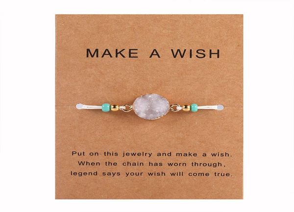 natural druzy resin stone bead bracelet with make a wish card red blue string adjustable woven bracelets for men women wish jewelr3781018, Golden;silver
natural druzy resin stone bead bracelet with make a wish card red blue string adjustable woven bracelets for men women wish jewelr3781018, Golden;silver