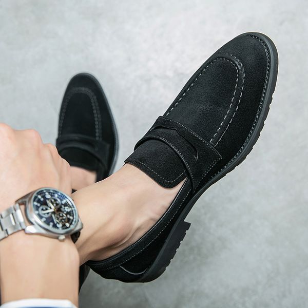 dress shoes 2023 new spring slip on lazy bean shoes men's english pointed suede shoes frosted lefu shoes, Black
dress shoes 2023 new spring slip on lazy bean shoes men's english pointed suede shoes frosted lefu shoes, Black