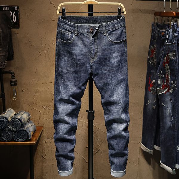 embroidered jeans men's fashion brand slim-fit small foot pants fashion men's pants designer jeans mens denim pants fashion trouse, Blue
embroidered jeans men's fashion brand slim-fit small foot pants fashion men's pants designer jeans mens denim pants fashion trouse, Blue
