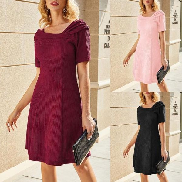 dresses for women 2021 vestido de mujer summer dress fashion oneck solid color regular short sleeve casual5849257, Black;gray
dresses for women 2021 vestido de mujer summer dress fashion oneck solid color regular short sleeve casual5849257, Black;gray