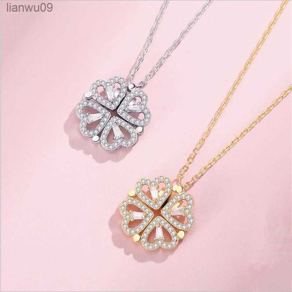 classic crystal clover leaf pendant necklace for lady birthday gift pure silver 925 chain necklace women choker accessories gold l230704
classic crystal clover leaf pendant necklace for lady birthday gift pure silver 925 chain necklace women choker accessories gold l230704