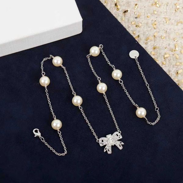 004 miao family bowknot pearl set necklace bracelet ear studs small fashion light luxury high grade women's item i, Silver
004 miao family bowknot pearl set necklace bracelet ear studs small fashion light luxury high grade women's item i, Silver