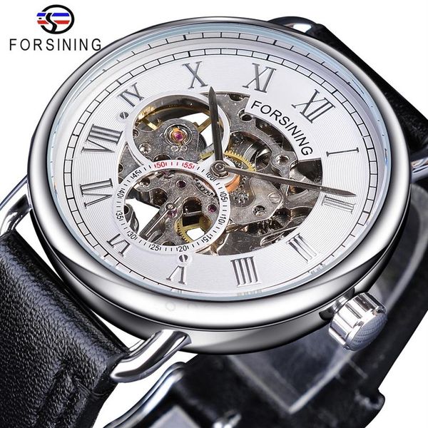 forsining white silver watch openwork clock male fashion men's mechanical watches brand luxury black genuine leather wate196w, Slivery;brown
forsining white silver watch openwork clock male fashion men's mechanical watches brand luxury black genuine leather wate196w, Slivery;brown