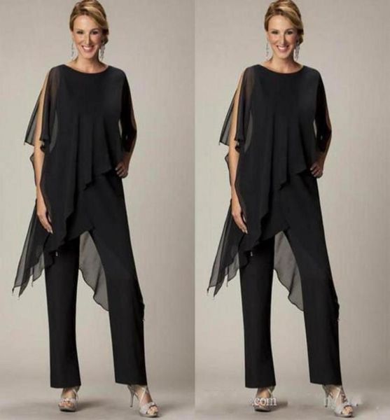 elegant black mother of the bride pant sutis chiffon bateau neck asymmetrical wrap style modest mother039s suit for weddings cu3296706, Black;red
elegant black mother of the bride pant sutis chiffon bateau neck asymmetrical wrap style modest mother039s suit for weddings cu3296706, Black;red