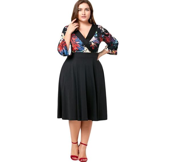 charmma 2017 plus size 5xl autumn spring floral midi surplice dress women loose big size vintage v neck dress vestido4956200, White;black
charmma 2017 plus size 5xl autumn spring floral midi surplice dress women loose big size vintage v neck dress vestido4956200, White;black