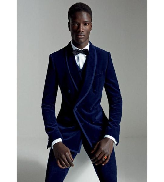 double breasted dark blue velvet wedding groom tuxedos shawl lapel groomsmen men suits prom blazer jacketpantsvest8292798, Black;gray
double breasted dark blue velvet wedding groom tuxedos shawl lapel groomsmen men suits prom blazer jacketpantsvest8292798, Black;gray