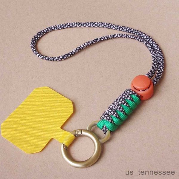 Image of Mobile Lanyard Wrist Rope Short Wrist Strap Rope Chain Disk Cup Water Bottle Pendant Color Key Ring Lanyard R230807