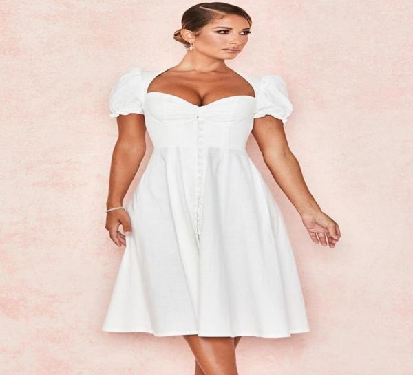 deiveteger2020 new arrival white linen blend puff sleeve midi sundress 829918014163, Black;gray
deiveteger2020 new arrival white linen blend puff sleeve midi sundress 829918014163, Black;gray
