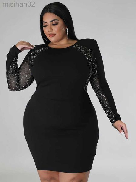 basic casual dresses zjfzml zz plus size sheer mesh drilling process birthday dress for women crewneck long sleeve body-shaping above knee d, Black;gray
basic casual dresses zjfzml zz plus size sheer mesh drilling process birthday dress for women crewneck long sleeve body-shaping above knee d, Black;gray