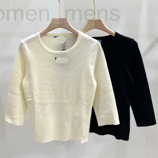 women's knits & tees designer knitted round neck, medium sleeved, short ribbed sweater, thin knit new for summer 2023 2zff, White
women's knits & tees designer knitted round neck, medium sleeved, short ribbed sweater, thin knit new for summer 2023 2zff, White