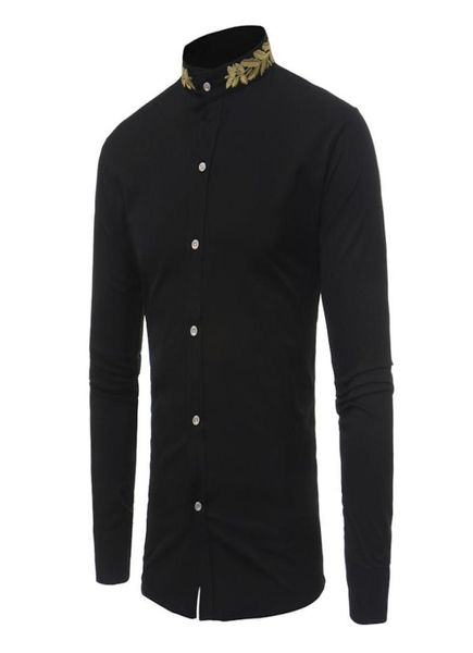 men039s new fashion casual personality wheat ear embroidery stand collar shirt autumn winter male long sleeve shirt3986526, White;black
men039s new fashion casual personality wheat ear embroidery stand collar shirt autumn winter male long sleeve shirt3986526, White;black