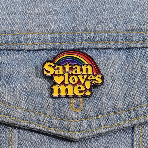 lgbt rainbow enamel pins custom satan loves me brooches lapel badges punk gothic jewelry gift for lover friends, Blue
lgbt rainbow enamel pins custom satan loves me brooches lapel badges punk gothic jewelry gift for lover friends, Blue