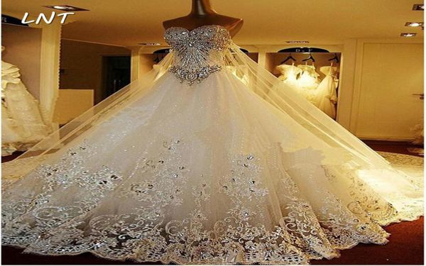 luxury crystaled sparkle wedding dresses with detachable back train bridal dresses plus size4543356, White 
luxury crystaled sparkle wedding dresses with detachable back train bridal dresses plus size4543356, White