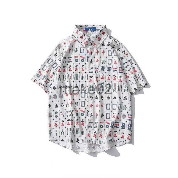men's casual shirts oversized 2022 summer new style fried street mahjong printing personalized male female dent couple casual shirt chi, White;black
men's casual shirts oversized 2022 summer new style fried street mahjong printing personalized male female dent couple casual shirt chi, White;black