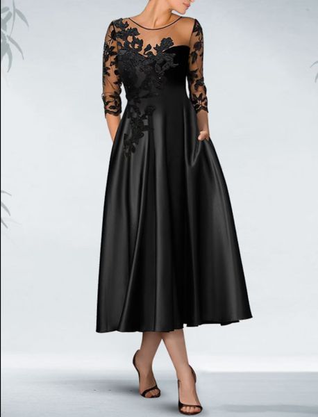 elegant a-line black satin mother of the bride dresses with pockets a-line lace godmother dresses formal party gown pleats la madre del vest, Black;red
elegant a-line black satin mother of the bride dresses with pockets a-line lace godmother dresses formal party gown pleats la madre del vest, Black;red