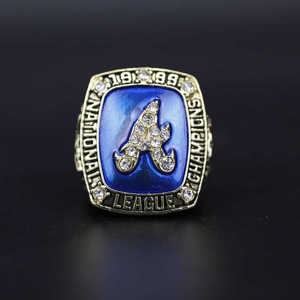 nl 1999 atlanta warriors baseball championship ring fans, Silver