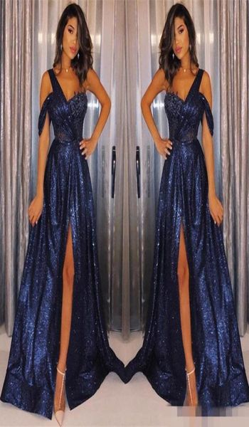 2021 navy blue sequins prom dresses one shoulder strap custom made side slit floor length plus size sparkly formal evening party g6109038, Black
2021 navy blue sequins prom dresses one shoulder strap custom made side slit floor length plus size sparkly formal evening party g6109038, Black