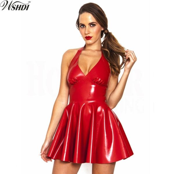 halter shiny red pvc leather dress faux leather pleated latex mini dress zipper bodycon nightclub costume y2008248838346, Black;gray
halter shiny red pvc leather dress faux leather pleated latex mini dress zipper bodycon nightclub costume y2008248838346, Black;gray