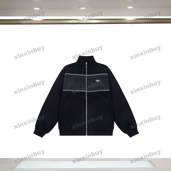 xinxinbuy men women designer sweatshirt hoodie panelled nylon metal triangle label sets sweater cotton gray black xs-2xl, Black;brown
xinxinbuy men women designer sweatshirt hoodie panelled nylon metal triangle label sets sweater cotton gray black xs-2xl, Black;brown