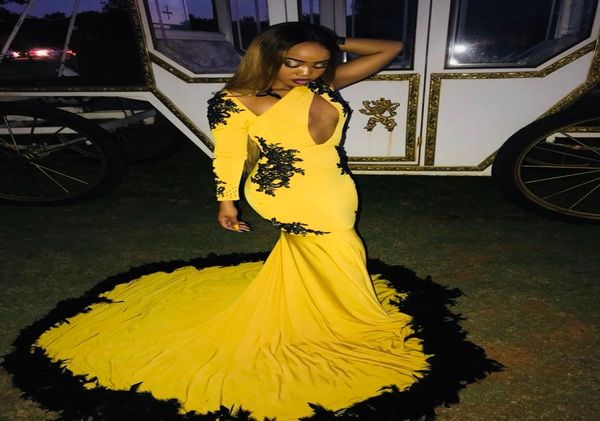 yellow spandex mermaid prom dresses one shoulder long sleeve formal evening gowns appliques feathers luxurious evening dress2611934, Black
yellow spandex mermaid prom dresses one shoulder long sleeve formal evening gowns appliques feathers luxurious evening dress2611934, Black