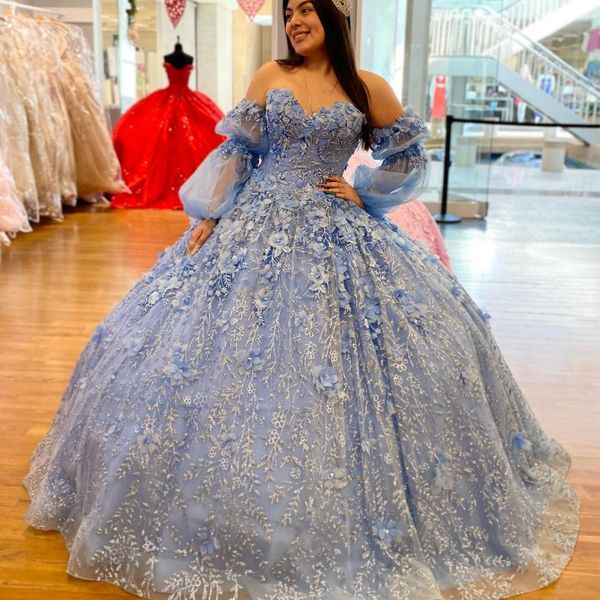 sky blue quinceanera dresses ball gown applique crystal 3dflower long sleeved sweet 16 dresses birthday party vestidos de xv anos, Blue;red
sky blue quinceanera dresses ball gown applique crystal 3dflower long sleeved sweet 16 dresses birthday party vestidos de xv anos, Blue;red