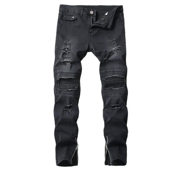 men casual jeans hole slim straight pleated biker jeans pants male zipper denim fashion black pants6411511, Blue
men casual jeans hole slim straight pleated biker jeans pants male zipper denim fashion black pants6411511, Blue