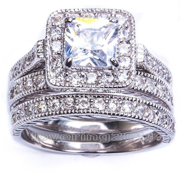 size5678910 retro vintage princess cut jewelry 10kt white gold filled gf whitr z women wedding bridal ring set gift7519512, Silver
size5678910 retro vintage princess cut jewelry 10kt white gold filled gf whitr z women wedding bridal ring set gift7519512, Silver