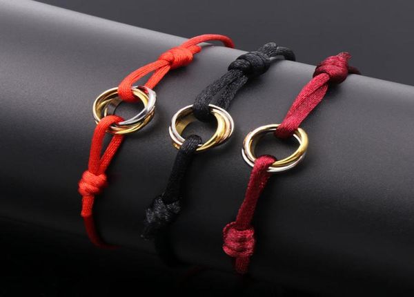 316l stainless steel trinity ring string bracelet three rings hand strap couple bracelets for men women fashion famous brand jewel6977432, Golden;silver
316l stainless steel trinity ring string bracelet three rings hand strap couple bracelets for men women fashion famous brand jewel6977432, Golden;silver
